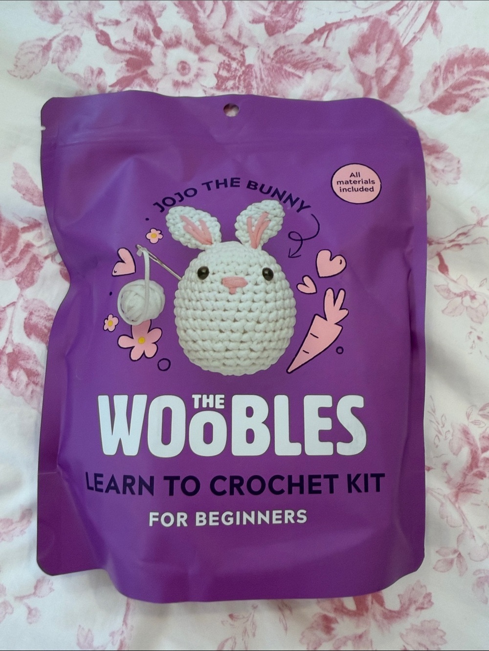 The Woobles Crochet Kit - Purple Packaging